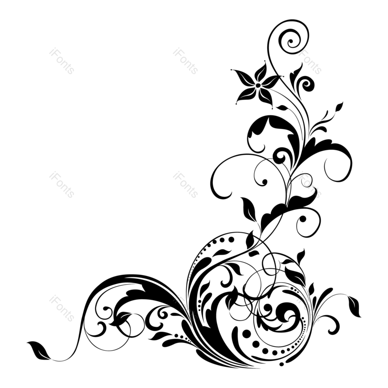 边框图片,花纹元素,图案PNG,黑白免抠素材